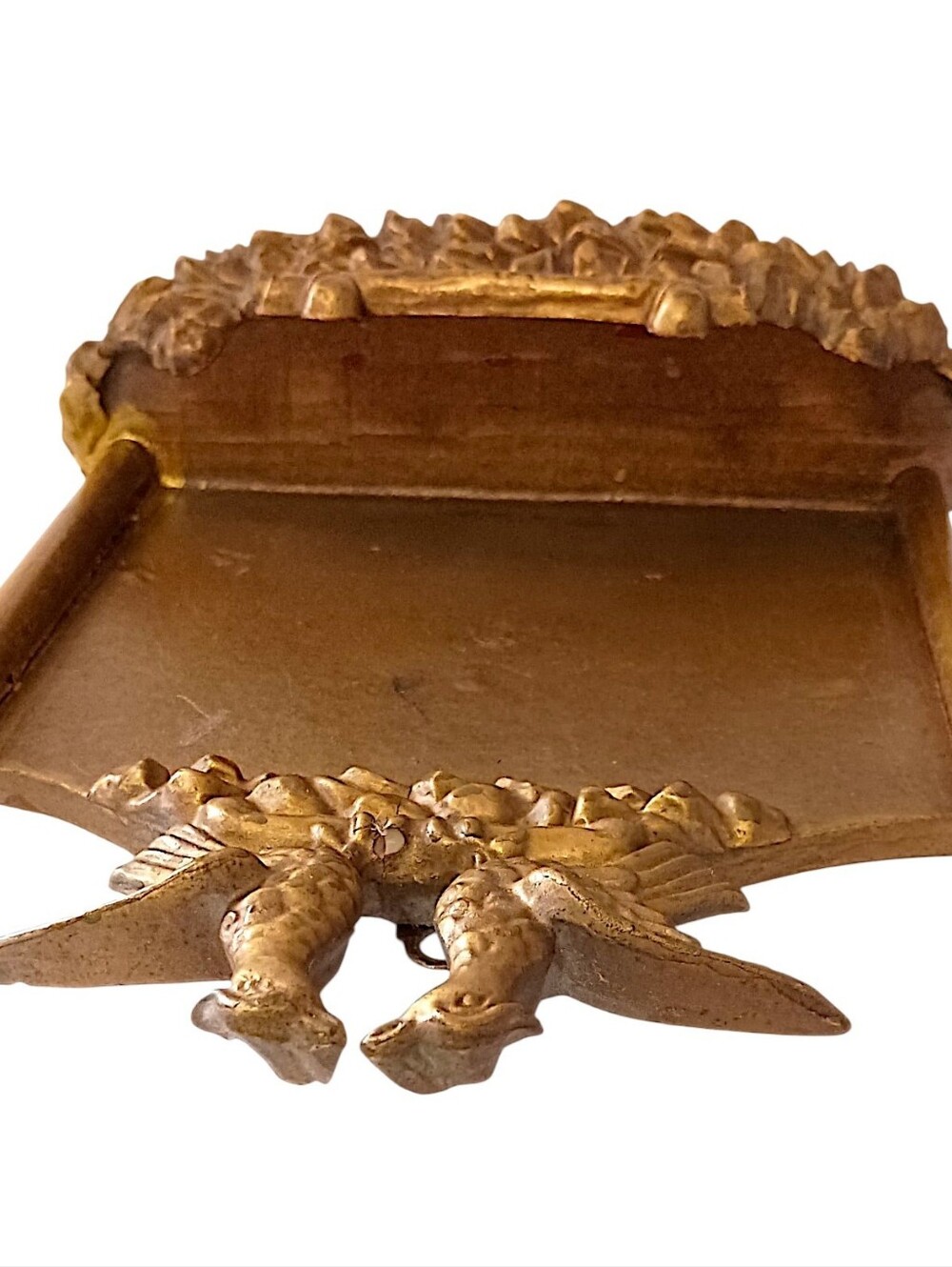 Vtg Gold Wall Pocket Planter Decor Griffin Bird Deco Hollywood Regency Rococo - Picture 8 of 16